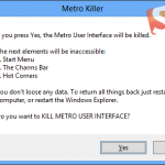 Metro Killer 1.0 حذف رابط کاربری Metro در ویندوز ۸