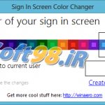 Sign In Screen Color Changer 1.0 تغییر رنگ صفحه ورود به ویندوز ۸