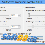 Start Screen Animations Tweaker 1.1 سفارشی کردن انیمیشن های Start Screen