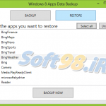 Windows 8 Apps Data Backup تهیه بکاپ از اپلیکیشن های استور ویندوز ۸